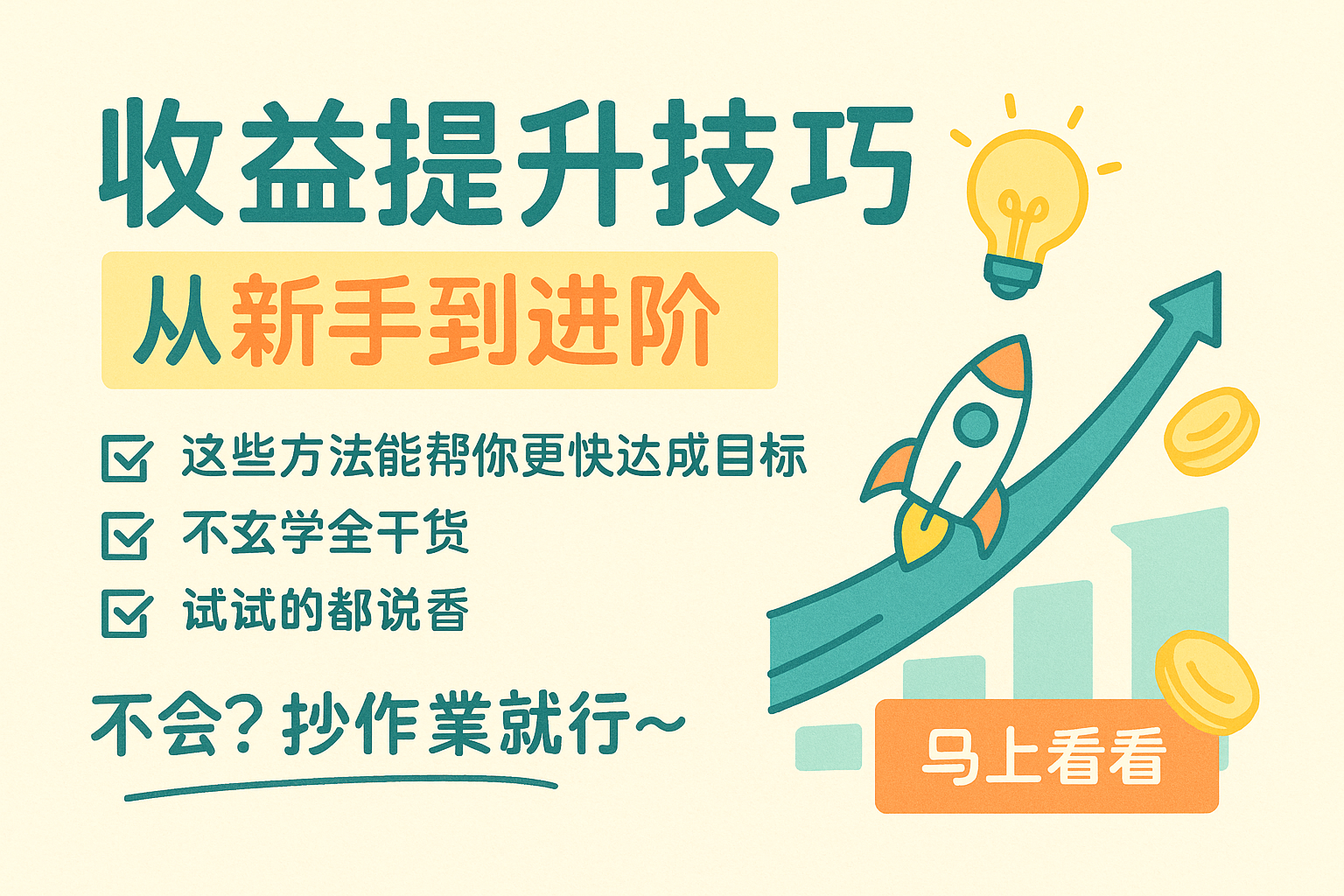 收益提升技巧图示